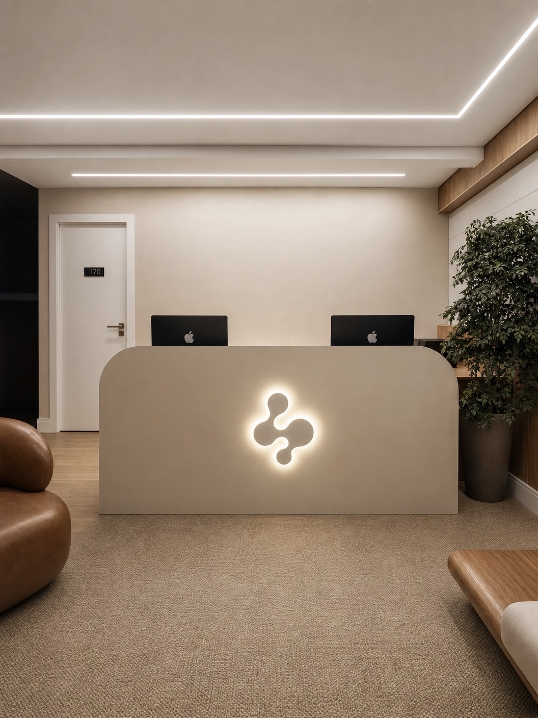 Interior de unidade de saúde premium em São Paulo